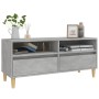 Mueble de TV madera contrachapada gris hormigón 100x34,5x44,5cm