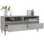 Mueble de TV madera contrachapada gris hormigón 100x34,5x44,5cm