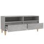 Mueble de TV madera contrachapada gris hormigón 100x34,5x44,5cm