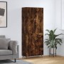 Aparador alto madera contrachapada roble ahumado 69,5x34x180 cm
