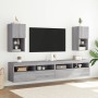 Mueble para TV con luces LED gris Sonoma 30,5x30x60 cm