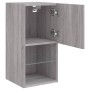 Mueble para TV con luces LED gris Sonoma 30,5x30x60 cm