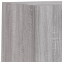 Muebles TV pared con LED 4 pzas madera ingeniería gris Sonoma