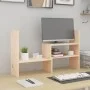 Solid pine wood monitor stand (39-72)x17x43 cm by vidaXL, Computer bases and risers - Ref: Foro24-814009, Price: 24,08 €, Dis...