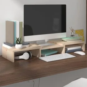 Monitorständer aus massivem Kiefernholz, 60 x 24 x 10,5 cm von vidaXL, TV-Möbel - Ref: Foro24-813934, Preis: 20,11 €, Rabatt: %