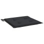 Cojines de silla de jardín 2 uds tela Oxford negro 40x40x4 cm