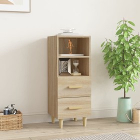 Aparador madera contrachapada color roble Sonoma 34,5x34x90 cm