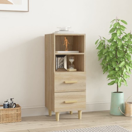 Aparador madera contrachapada color roble Sonoma 34,5x34x90 cm