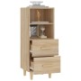Aparador madera contrachapada color roble Sonoma 34,5x34x90 cm