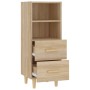 Aparador madera contrachapada color roble Sonoma 34,5x34x90 cm