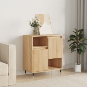 Aparador de madera contrachapada roble Sonoma 60x35x70 cm