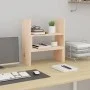 Solid pine wood monitor stand (39-72)x17x43 cm by vidaXL, Computer bases and risers - Ref: Foro24-814009, Price: 24,08 €, Dis...