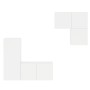 Muebles de TV de pared 4 piezas madera de ingeniería blanco