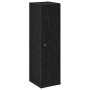 Mueble de baño con portarrollos negro 20,5x22x72 cm