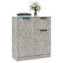 Aparadores 2 uds madera contrachapada gris hormigón 60x30x70 cm