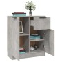 Aparadores 2 uds madera contrachapada gris hormigón 60x30x70 cm
