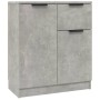 Aparadores 2 uds madera contrachapada gris hormigón 60x30x70 cm