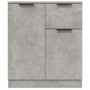 Aparadores 2 uds madera contrachapada gris hormigón 60x30x70 cm