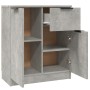 Aparadores 2 uds madera contrachapada gris hormigón 60x30x70 cm