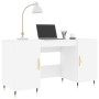 Escritorio madera de ingeniería blanco 140x50x75 cm