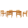 Juego de comedor de jardín 9 piezas madera maciza de acacia