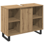 Juego de Muebles de 3 Piezas para Baño en Roble Artesanal
