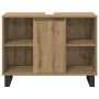Juego de Muebles de 3 Piezas para Baño en Roble Artesanal