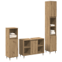 Conjunto de Muebles de Baño de 3 piezas en Roble Artesano
