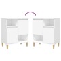 Aparadores 3 uds madera contrachapada blanco 60x35x70 cm