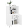 Aparador alto madera contrachapada blanco 60x36x110 cm