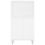 Aparador alto madera contrachapada blanco 60x36x110 cm