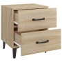 Mesitas de noche 2 unidades color roble Sonoma 40x35x47,5 cm
