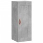 Armario de pared madera ingeniería gris hormigón 34,5x34x90 cm