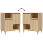 Aparador de madera contrachapada roble Sonoma 60x35x70 cm