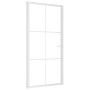 Puerta interior vidrio EGS y aluminio blanco 102,5x201,5 cm