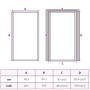 Puerta interior vidrio EGS y aluminio blanco 102,5x201,5 cm