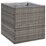 Synthetischer Rattan-Pflanzkübel grau 80x80x80 cm von vidaXL, Töpfe und Pflanzgefäße - Ref: Foro24-319177, Preis: 112,34 €, R...