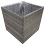 Synthetic gray rattan planter 80x80x80 cm by vidaXL, Pots and planters - Ref: Foro24-319177, Price: 119,56 €, Discount: %