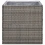 Synthetic gray rattan planter 80x80x80 cm by vidaXL, Pots and planters - Ref: Foro24-319177, Price: 119,56 €, Discount: %