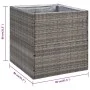 Jardinera ratán sintético gris 80x80x80 cm de vidaXL, Maceteros y jardineras - Ref: Foro24-319177, Precio: 119,56 €, Descuent...
