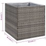 Synthetic gray rattan planter 80x80x80 cm by vidaXL, Pots and planters - Ref: Foro24-319177, Price: 112,34 €, Discount: %