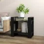 Estantería/divisor de espacios madera pino negro 60x35x57 cm de vidaXL, Librerías y estanterías - Ref: Foro24-813878, Precio:...
