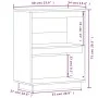 Solid pine wood console table 60x34x75 cm by vidaXL, Sideboards - Ref: Foro24-813819, Price: 42,18 €, Discount: %