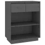 Gray solid pine wood console table 60x34x75 cm by vidaXL, Sideboards - Ref: Foro24-813836, Price: 61,82 €, Discount: %