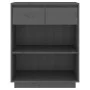 Gray solid pine wood console table 60x34x75 cm by vidaXL, Sideboards - Ref: Foro24-813836, Price: 61,82 €, Discount: %