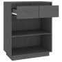Gray solid pine wood console table 60x34x75 cm by vidaXL, Sideboards - Ref: Foro24-813836, Price: 62,50 €, Discount: %