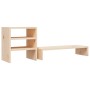Solid pine wood monitor stand 81x20x30 cm by vidaXL, Computer bases and risers - Ref: Foro24-813994, Price: 31,42 €, Discount: %