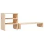 Solid pine wood monitor stand 81x20x30 cm by vidaXL, Computer bases and risers - Ref: Foro24-813994, Price: 31,04 €, Discount: %