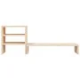 Soporte para monitor madera maciza de pino 81x20x30 cm de vidaXL, Bases y elevadores para ordenadores - Ref: Foro24-813994, P...