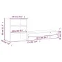 Monitorständer aus massivem Kiefernholz, 81 x 20 x 30 cm von vidaXL, Computersockel und -erhöhungen - Ref: Foro24-813994, Pre...